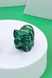 Soapstone Elephant Green