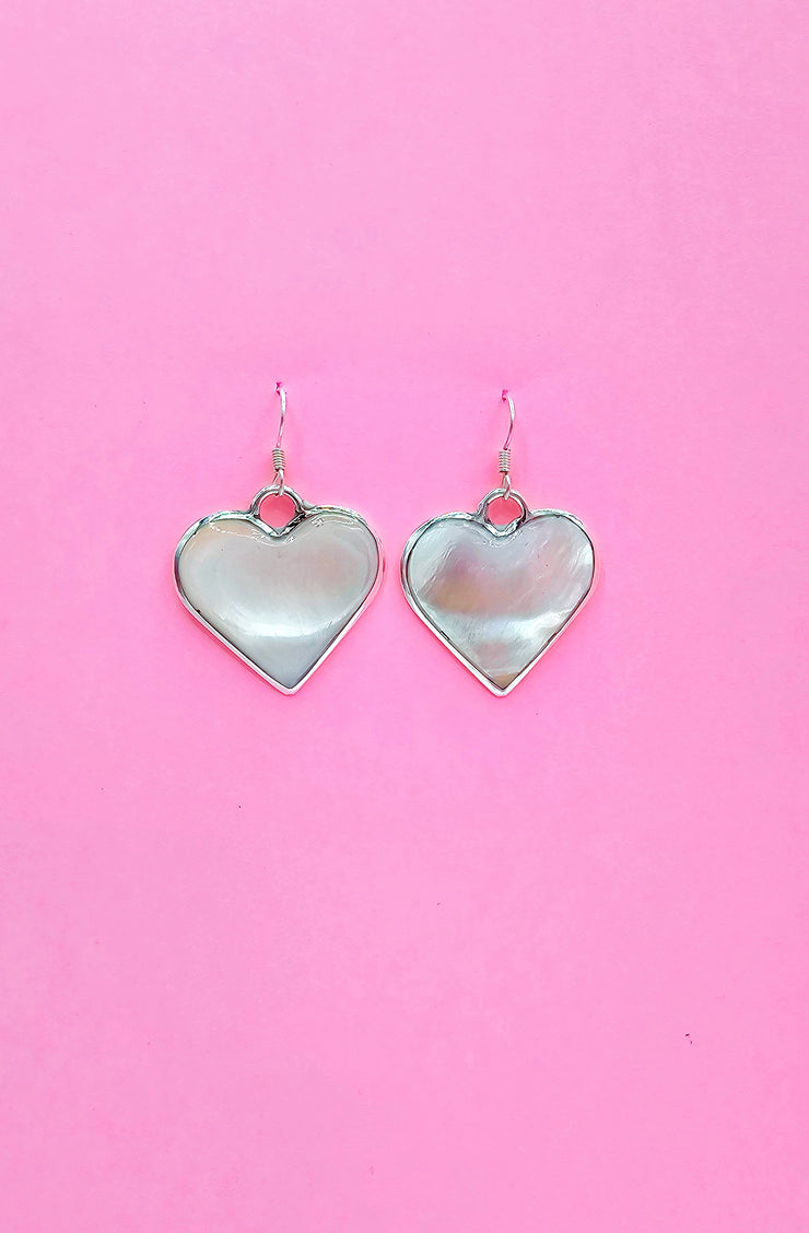 Heart Mother-of-Pearl Earrings