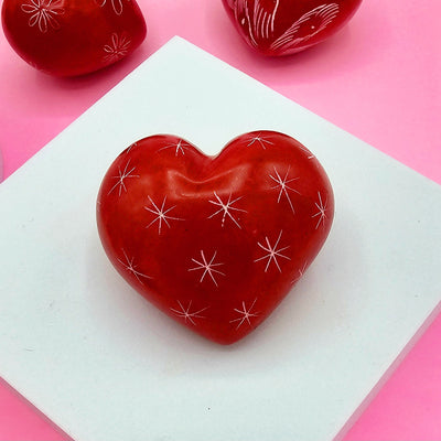 Soapstone Large Heart Stars