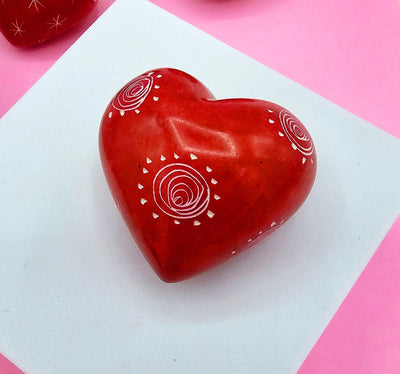 Soapstone Large Heart Swirls