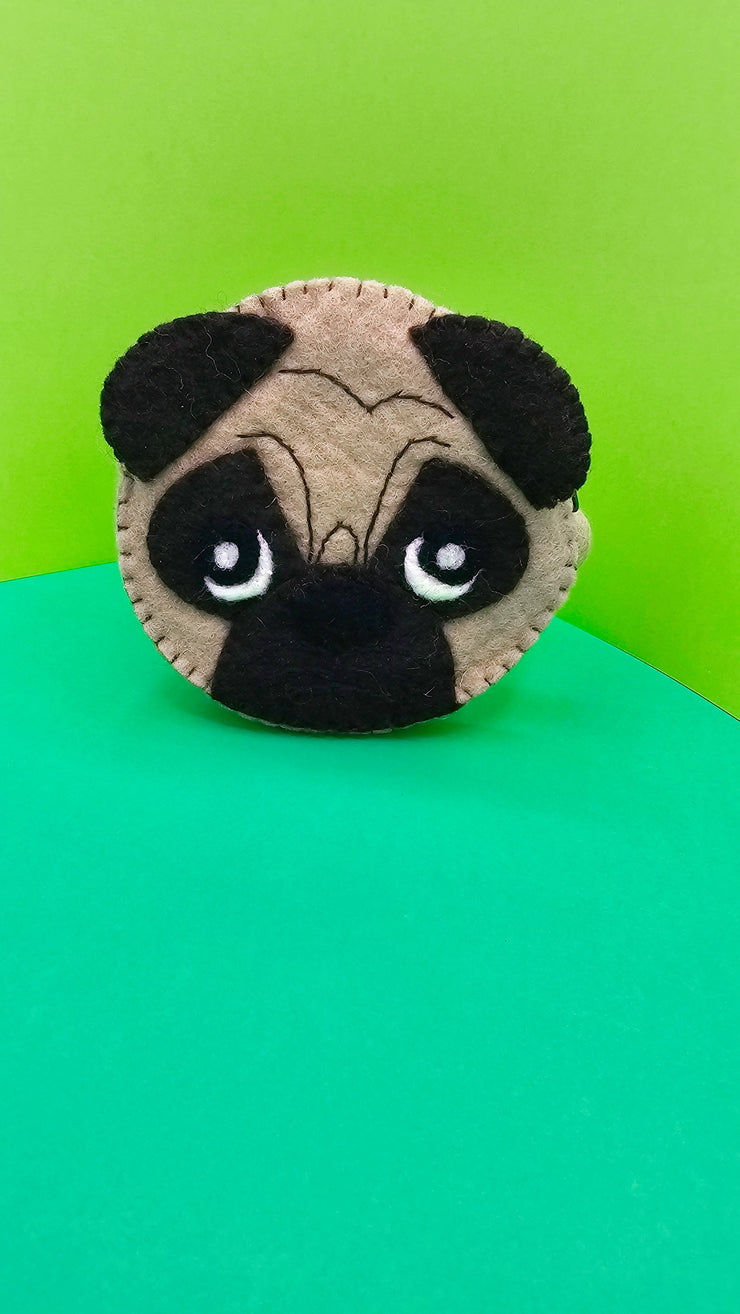 Pug Felt Coin Purse