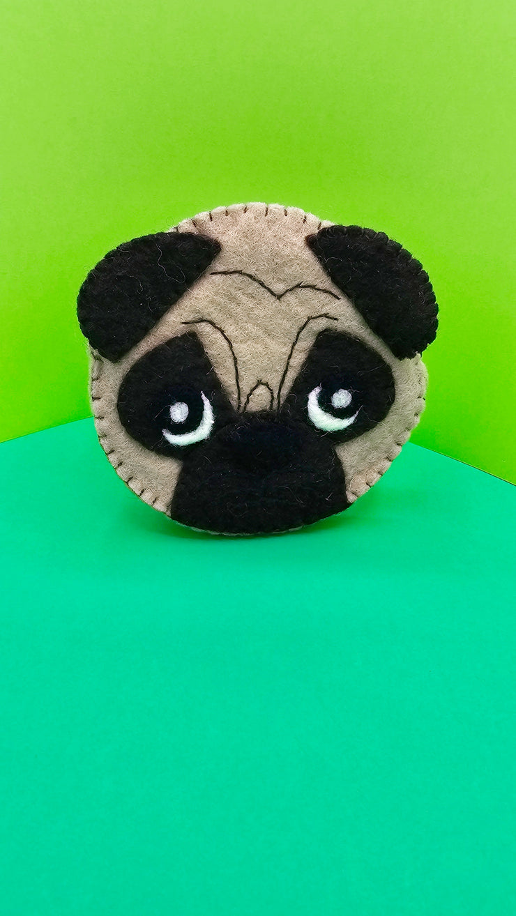 Pug Felt Coin Purse