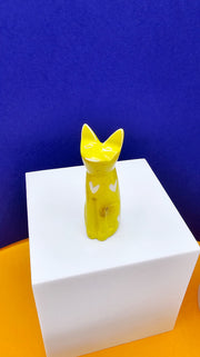 Soapstone Cat Yellow