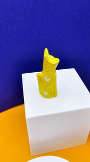 Soapstone Cat Yellow