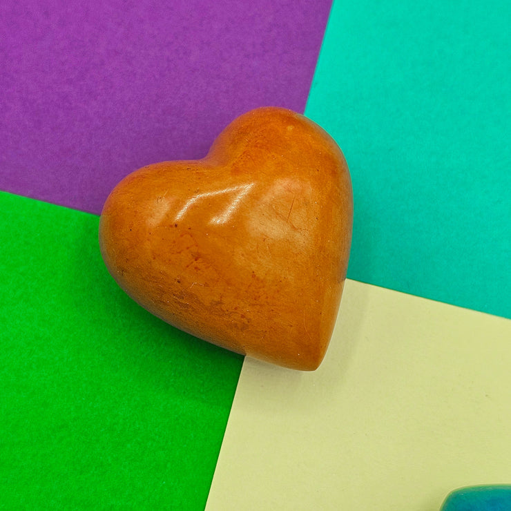 Soapstone Heart Burnt Orange